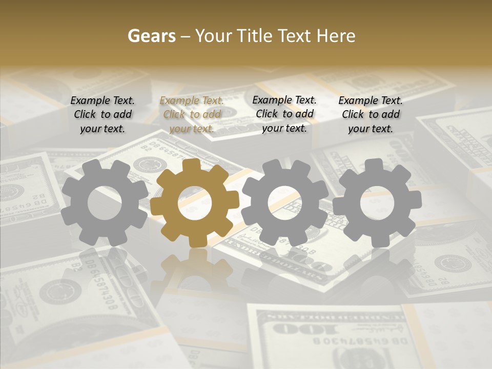 Number One Hundred Dollar Bill Billions PowerPoint Template