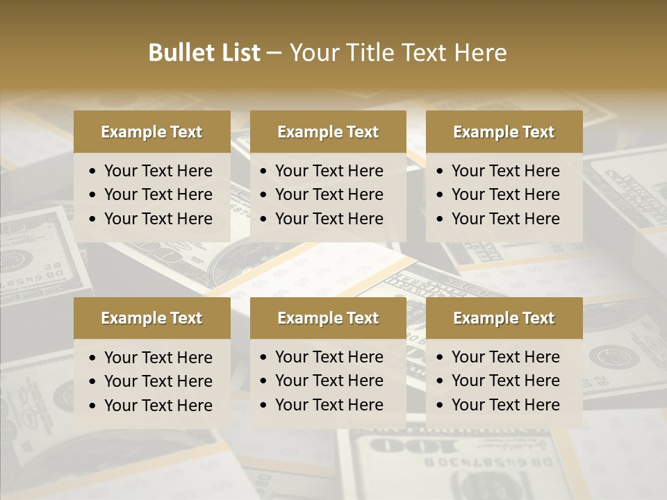 Number One Hundred Dollar Bill Billions PowerPoint Template