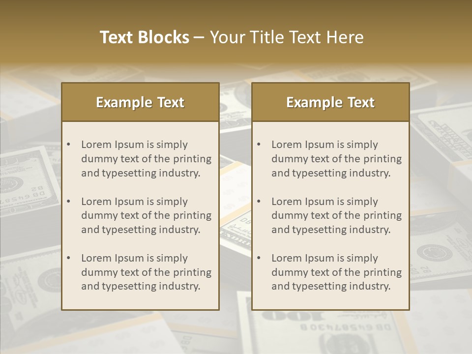 Number One Hundred Dollar Bill Billions PowerPoint Template