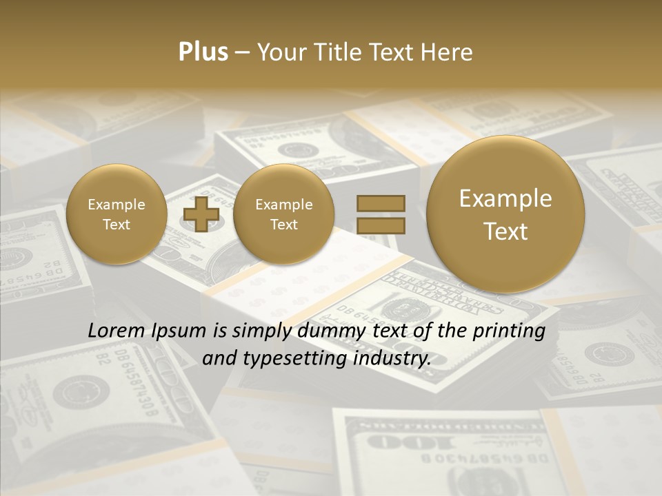 Number One Hundred Dollar Bill Billions PowerPoint Template