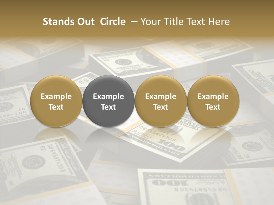 Number One Hundred Dollar Bill Billions PowerPoint Template