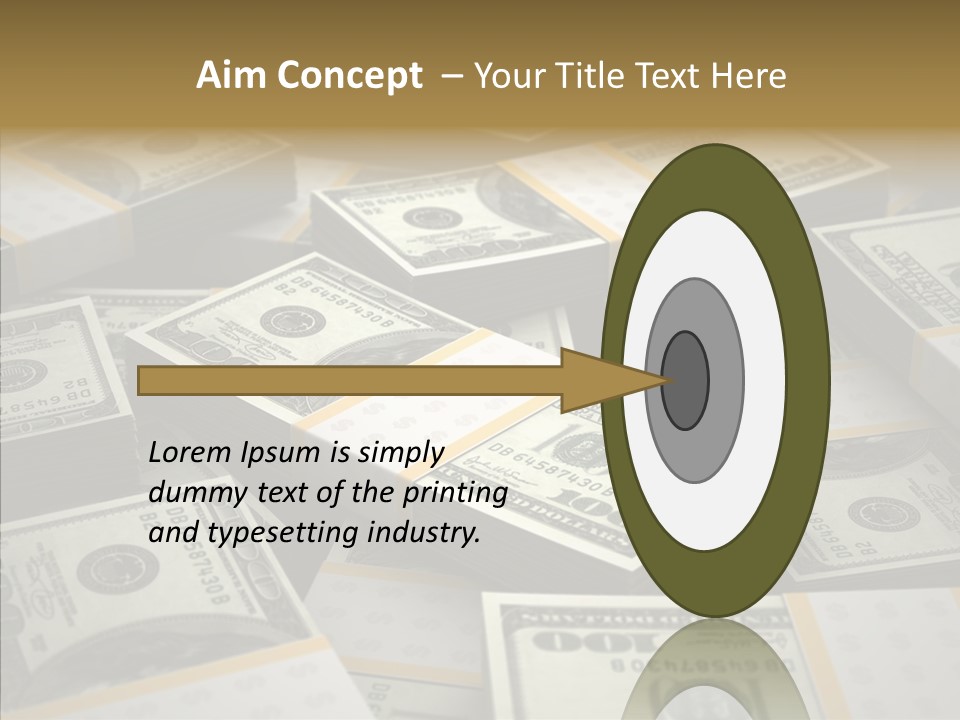 Number One Hundred Dollar Bill Billions PowerPoint Template