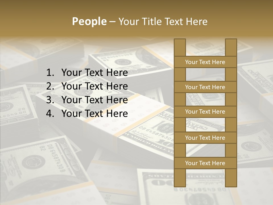 Number One Hundred Dollar Bill Billions PowerPoint Template