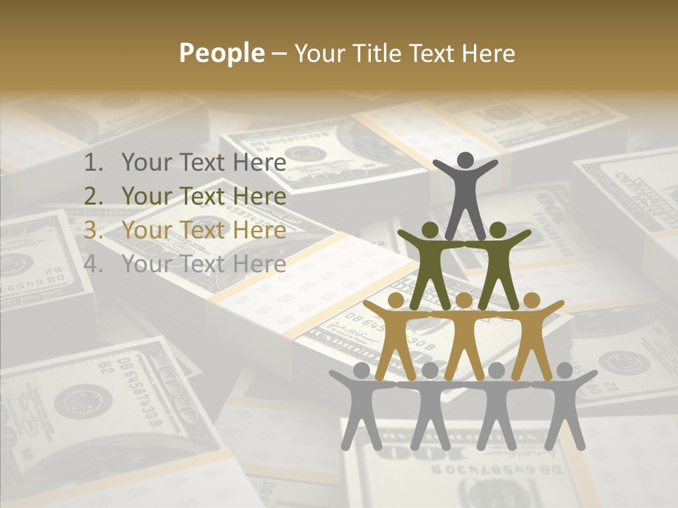 Number One Hundred Dollar Bill Billions PowerPoint Template