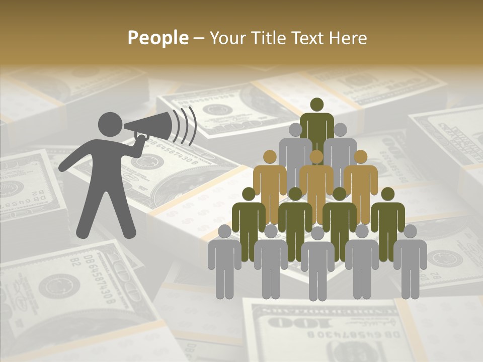 Number One Hundred Dollar Bill Billions PowerPoint Template