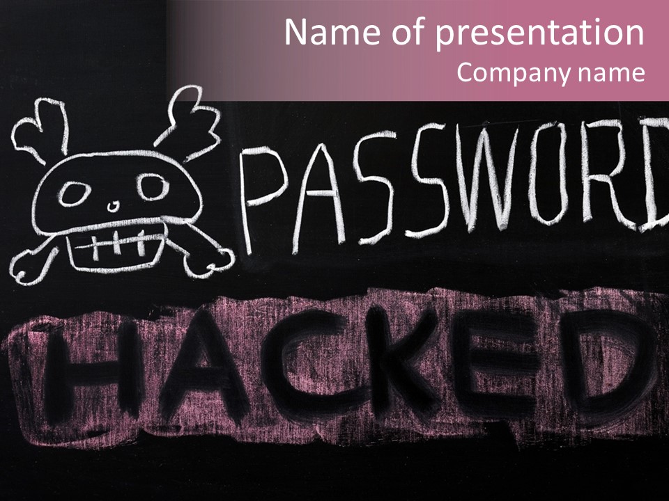 Encryption Chalkboard Hacker PowerPoint Template