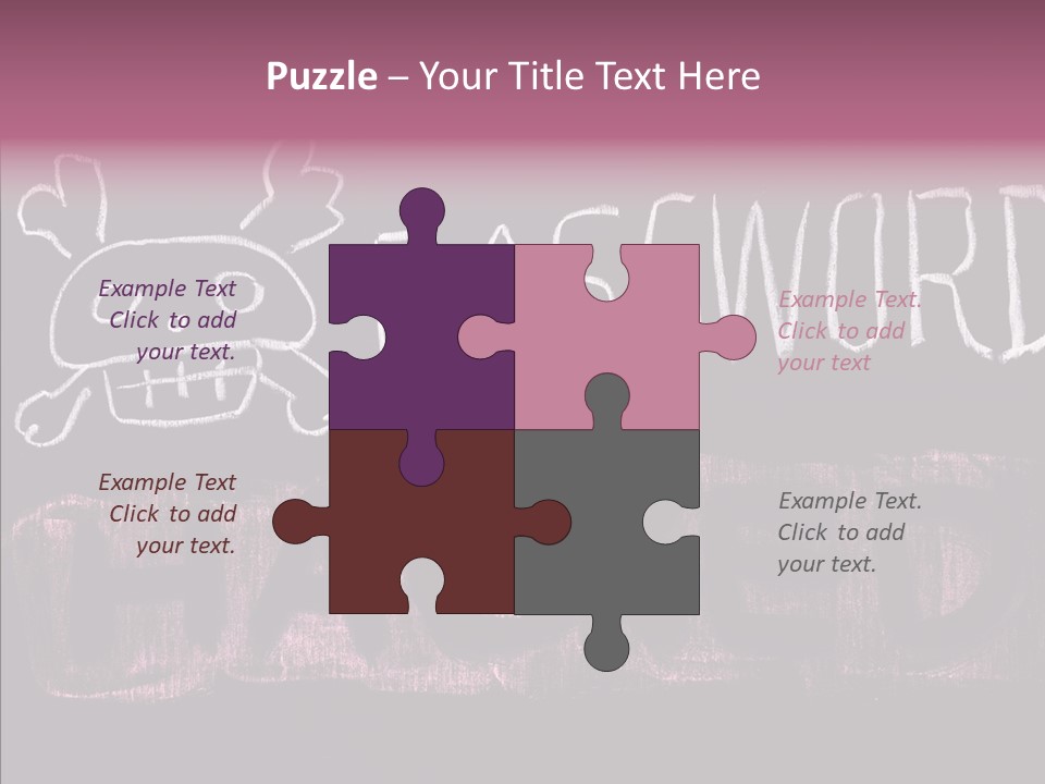 Encryption Chalkboard Hacker PowerPoint Template