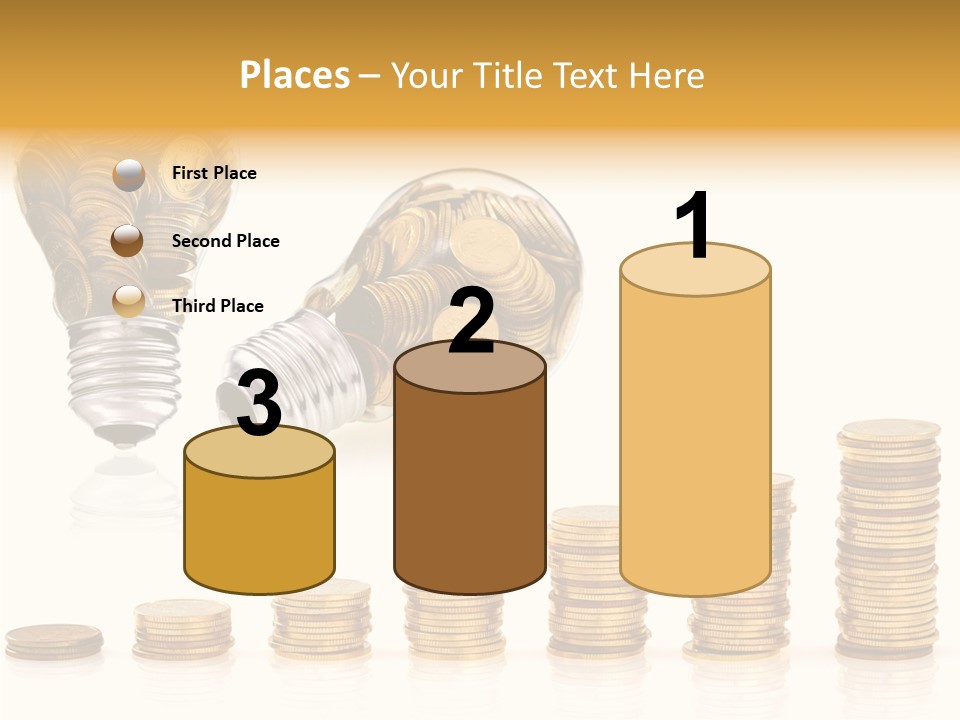 A Light Bulb With Money Coming Out Of It PowerPoint Template