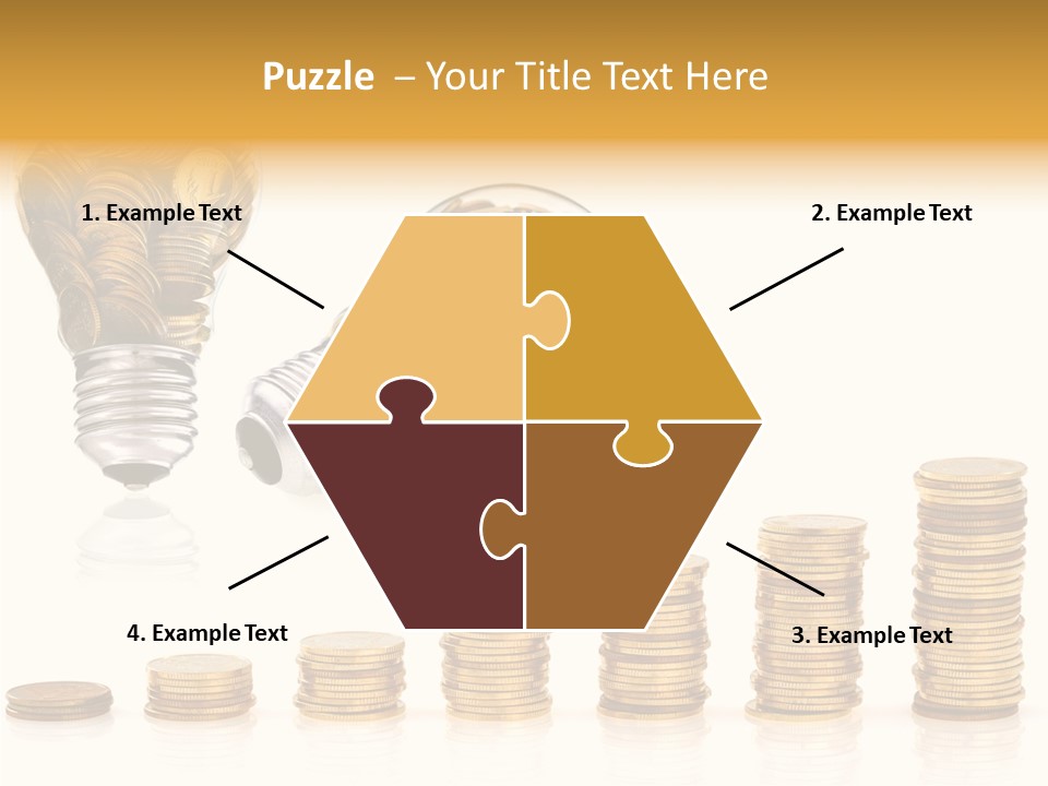 A Light Bulb With Money Coming Out Of It PowerPoint Template