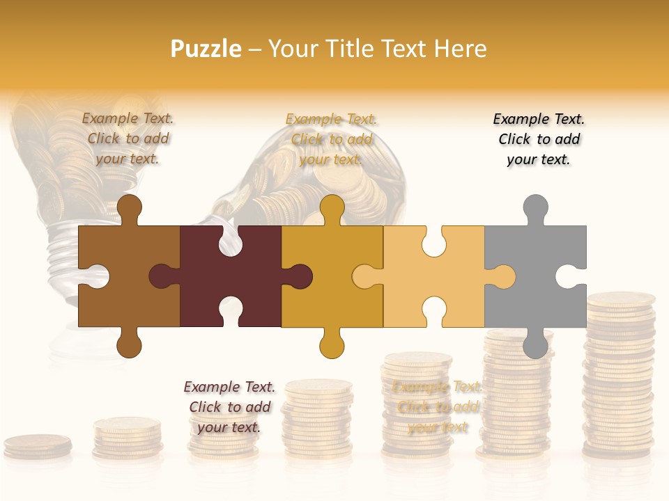 A Light Bulb With Money Coming Out Of It PowerPoint Template