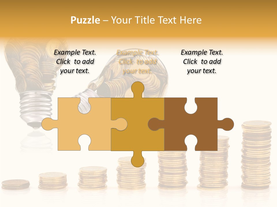 A Light Bulb With Money Coming Out Of It PowerPoint Template