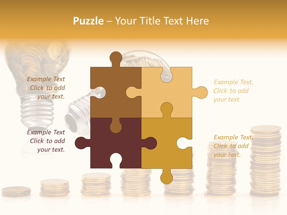 A Light Bulb With Money Coming Out Of It PowerPoint Template