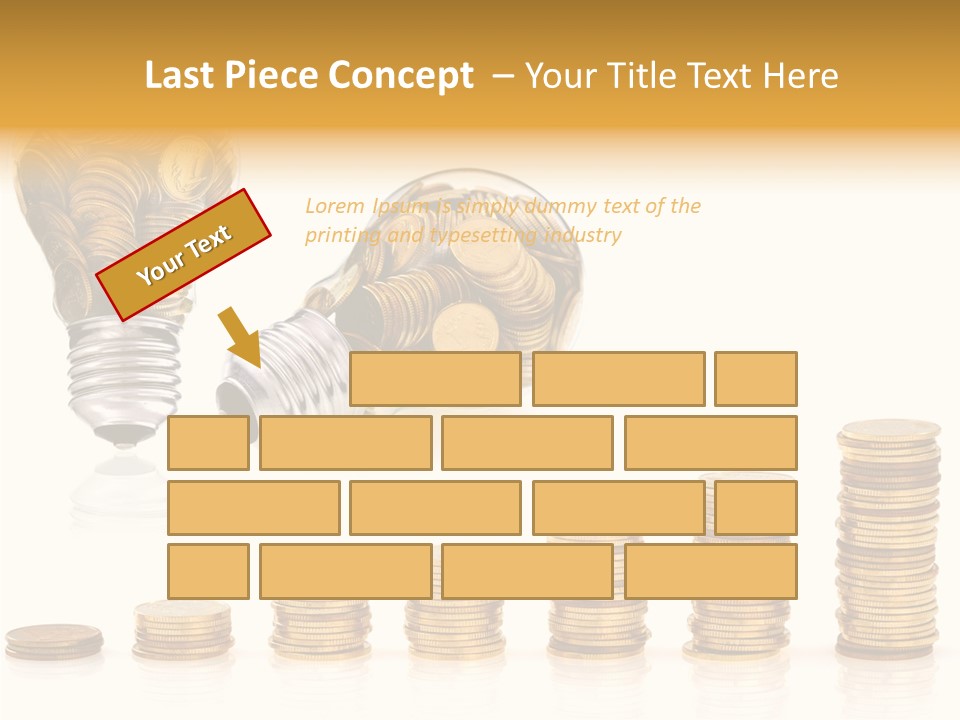 A Light Bulb With Money Coming Out Of It PowerPoint Template