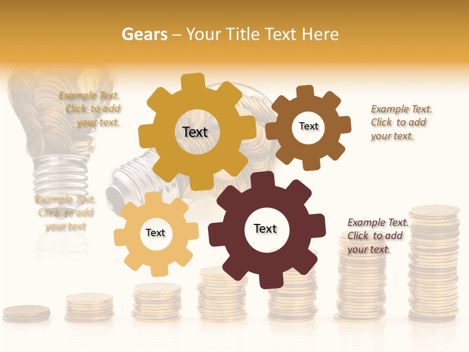 A Light Bulb With Money Coming Out Of It PowerPoint Template