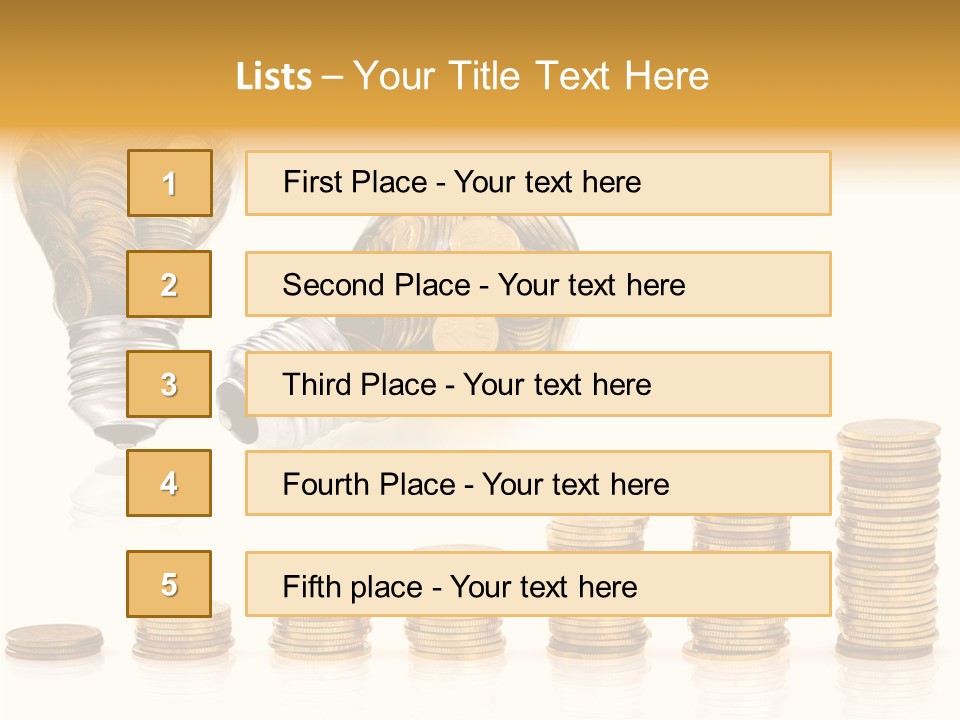 A Light Bulb With Money Coming Out Of It PowerPoint Template