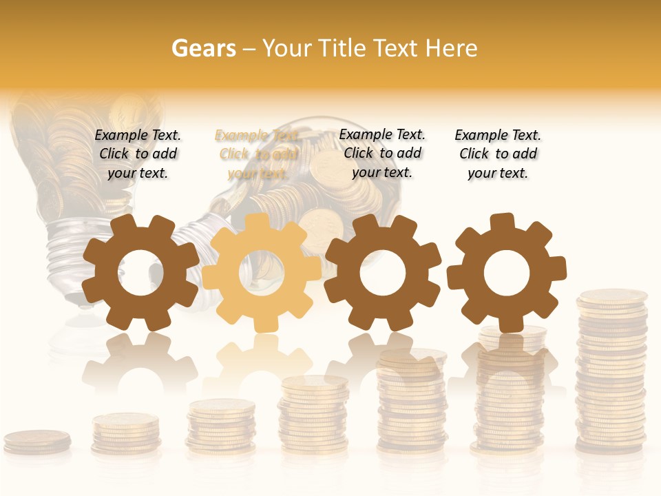 A Light Bulb With Money Coming Out Of It PowerPoint Template