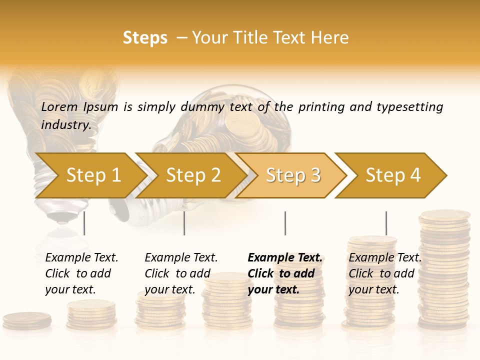 A Light Bulb With Money Coming Out Of It PowerPoint Template