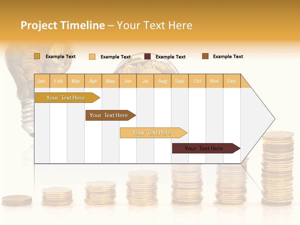 A Light Bulb With Money Coming Out Of It PowerPoint Template