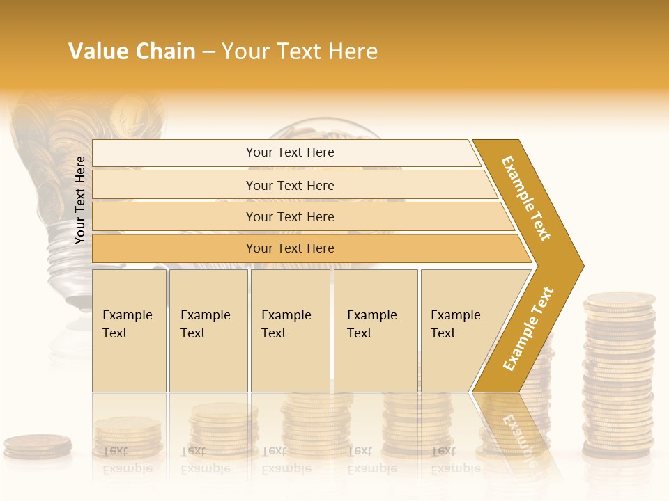 A Light Bulb With Money Coming Out Of It PowerPoint Template