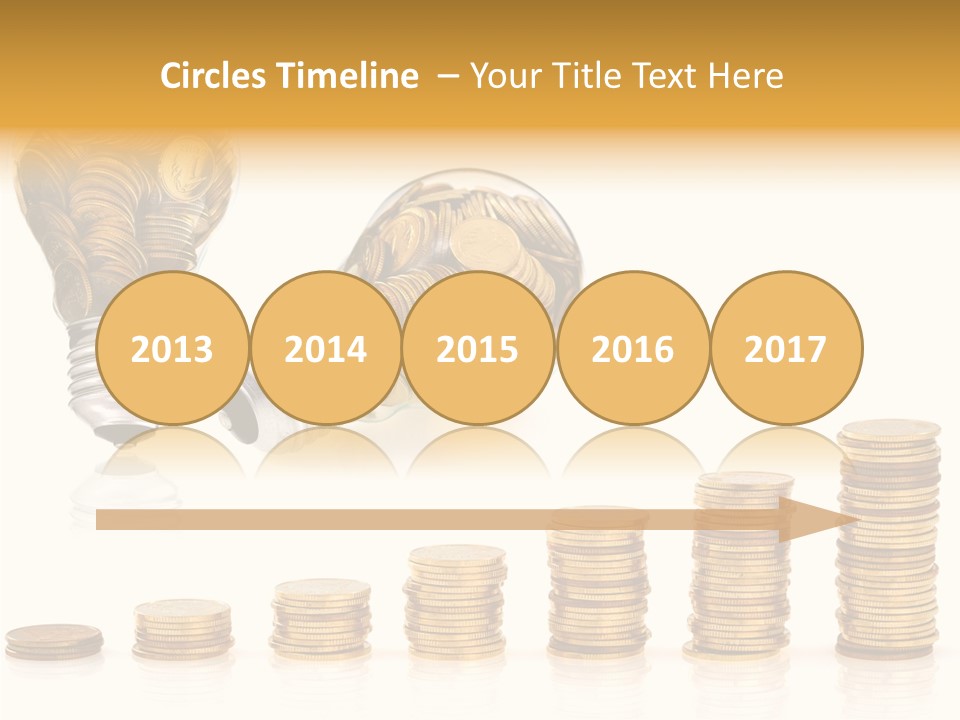 A Light Bulb With Money Coming Out Of It PowerPoint Template