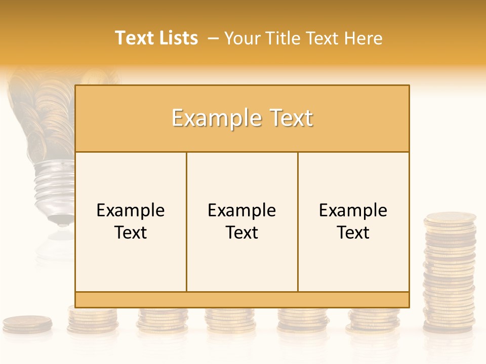 A Light Bulb With Money Coming Out Of It PowerPoint Template