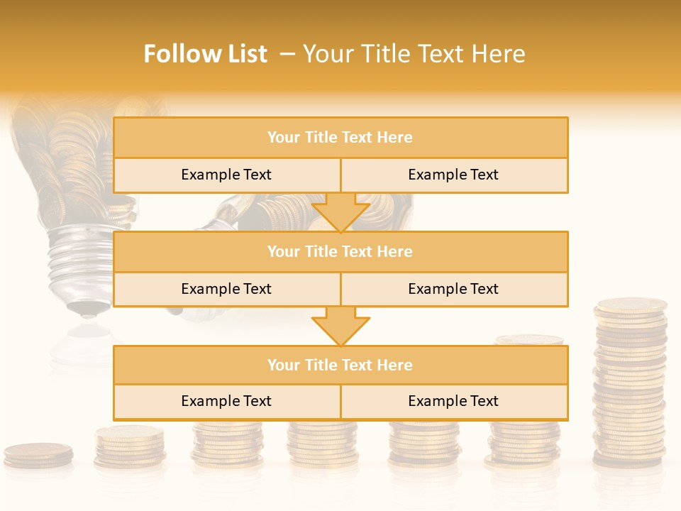 A Light Bulb With Money Coming Out Of It PowerPoint Template