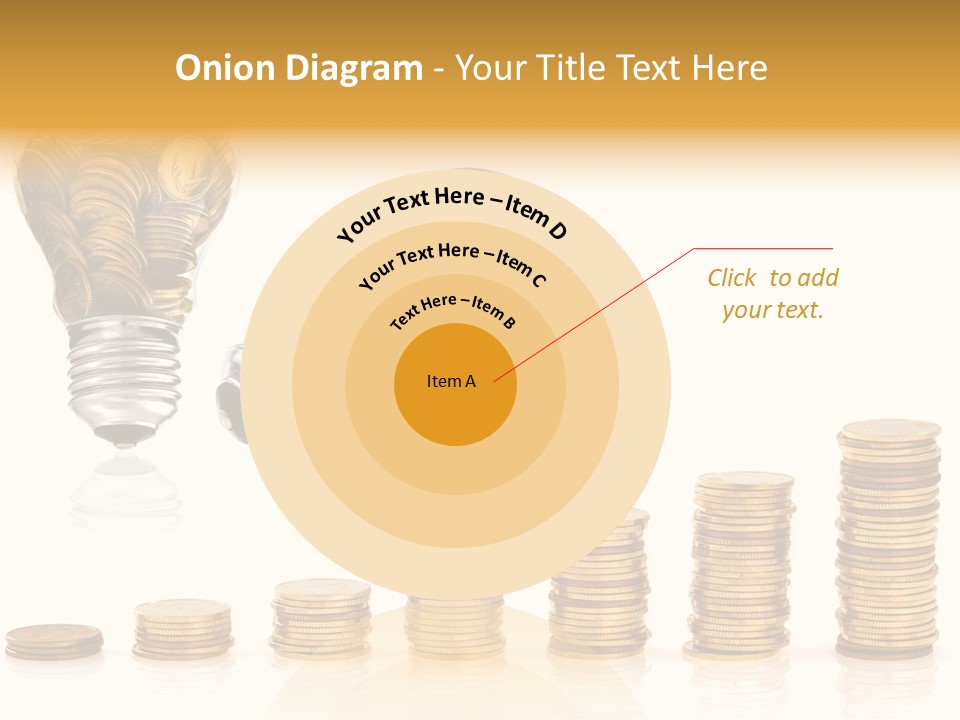 A Light Bulb With Money Coming Out Of It PowerPoint Template