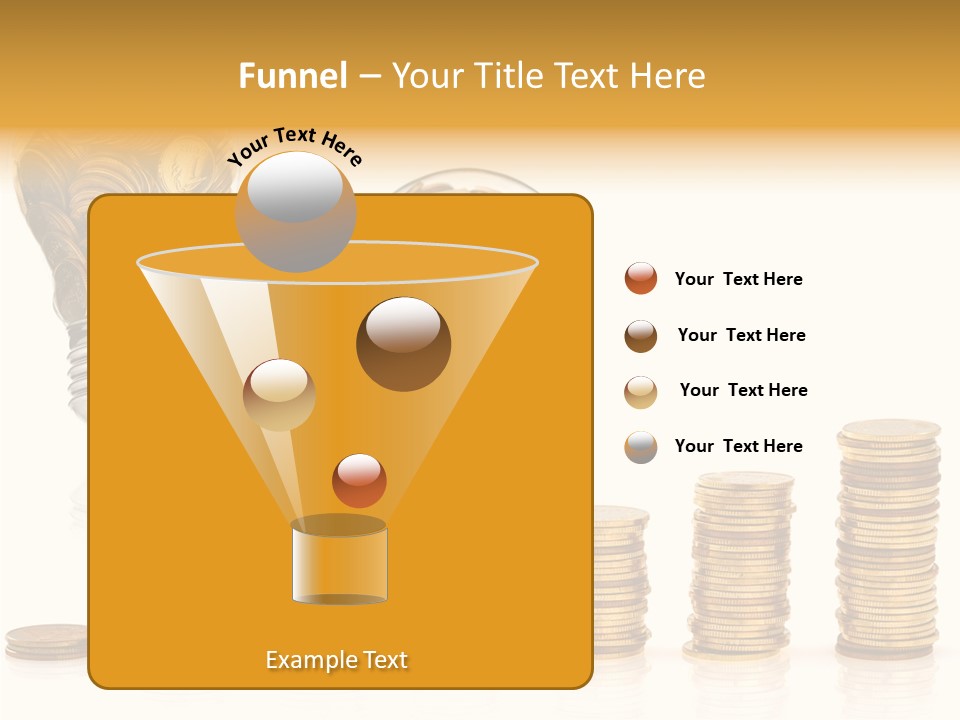 A Light Bulb With Money Coming Out Of It PowerPoint Template