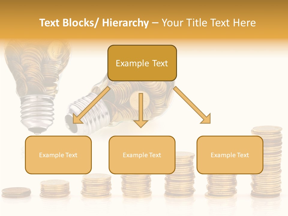 A Light Bulb With Money Coming Out Of It PowerPoint Template