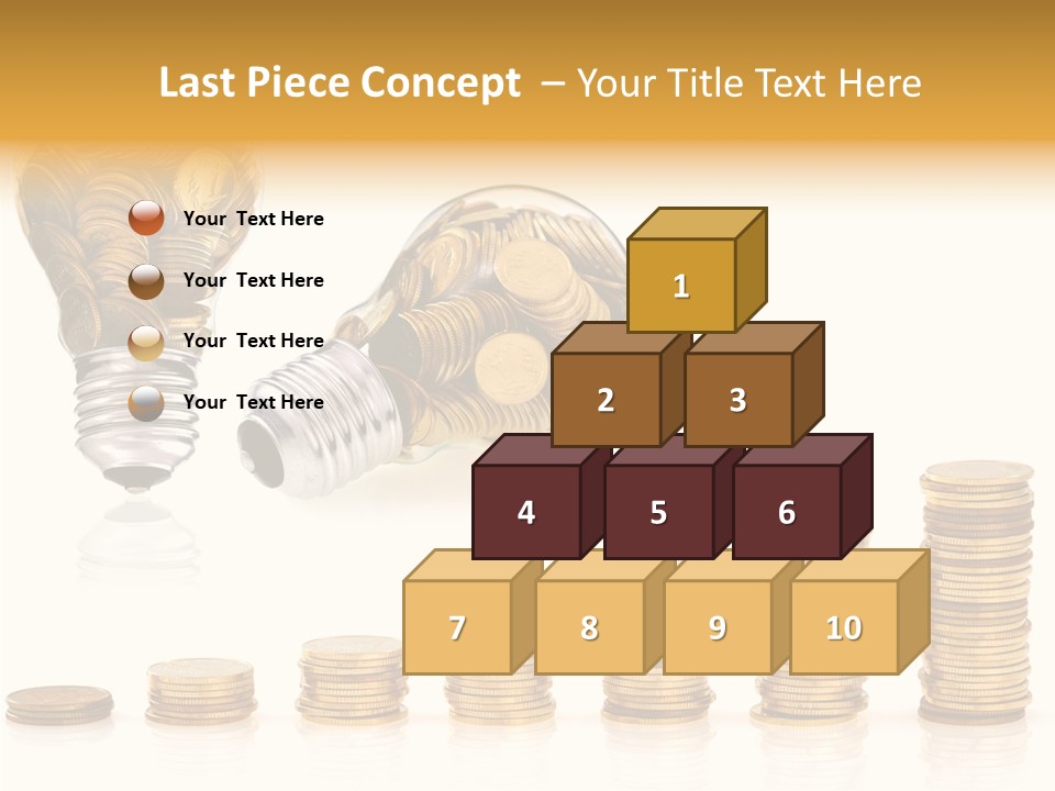 A Light Bulb With Money Coming Out Of It PowerPoint Template