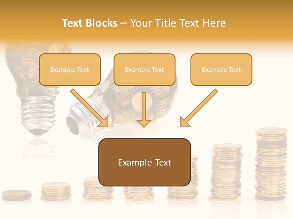 A Light Bulb With Money Coming Out Of It PowerPoint Template