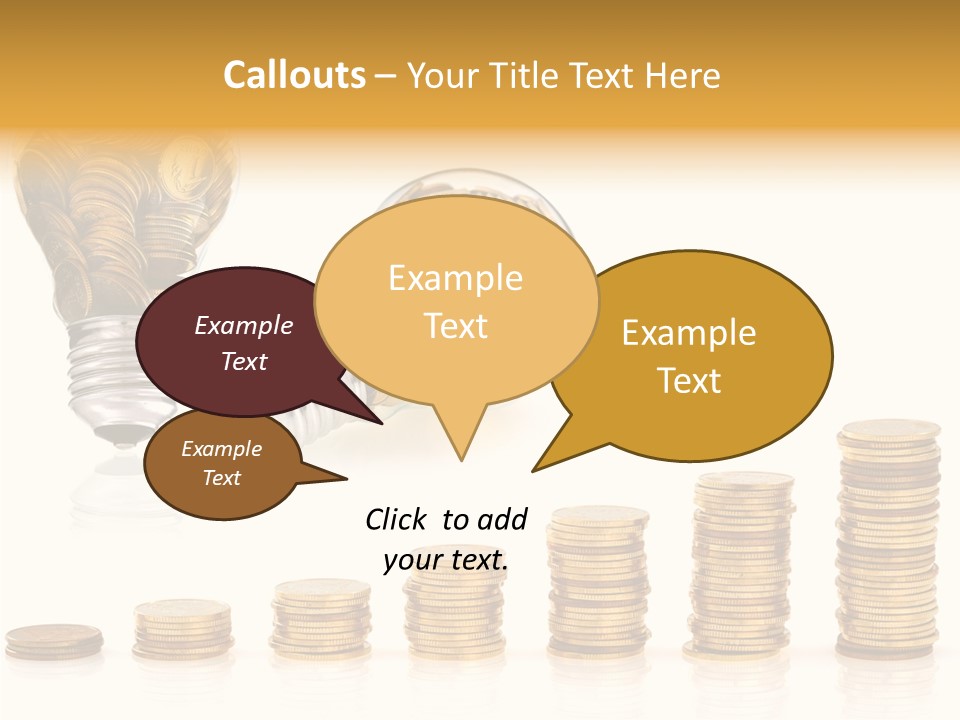 A Light Bulb With Money Coming Out Of It PowerPoint Template