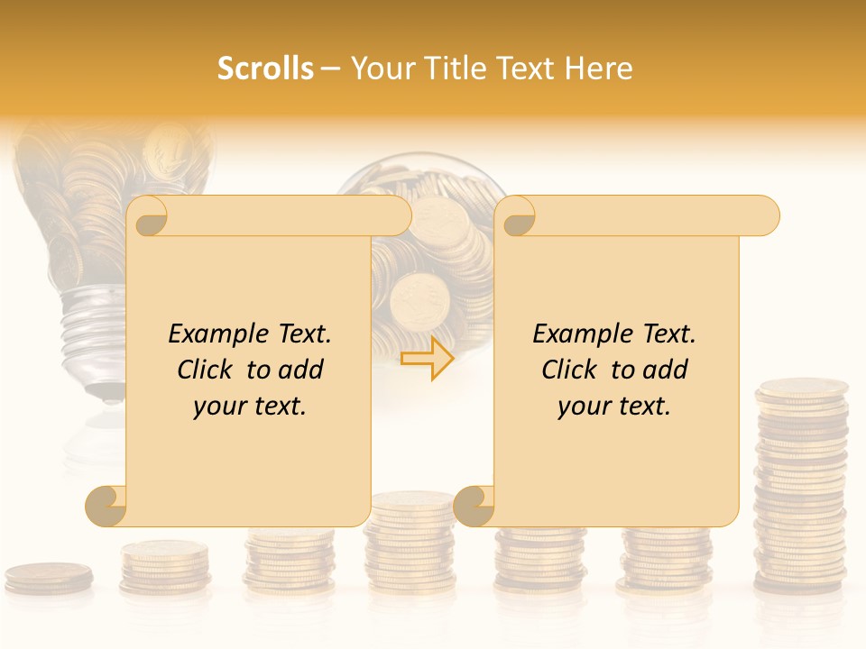 A Light Bulb With Money Coming Out Of It PowerPoint Template