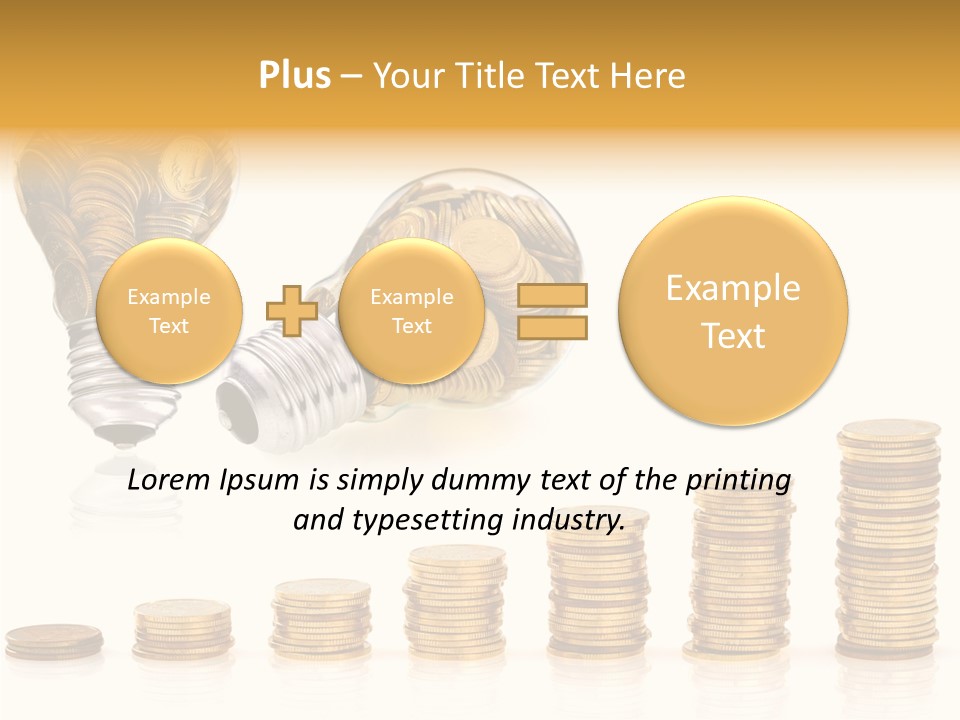 A Light Bulb With Money Coming Out Of It PowerPoint Template