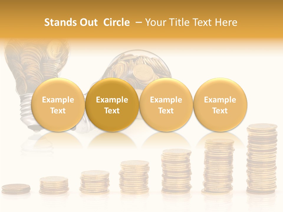 A Light Bulb With Money Coming Out Of It PowerPoint Template