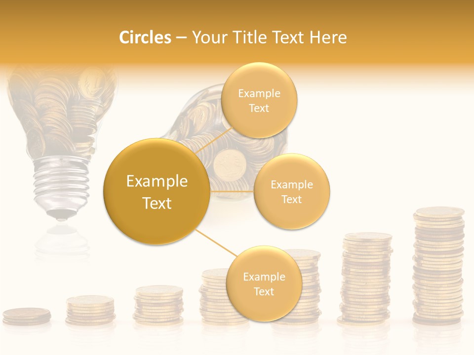 A Light Bulb With Money Coming Out Of It PowerPoint Template