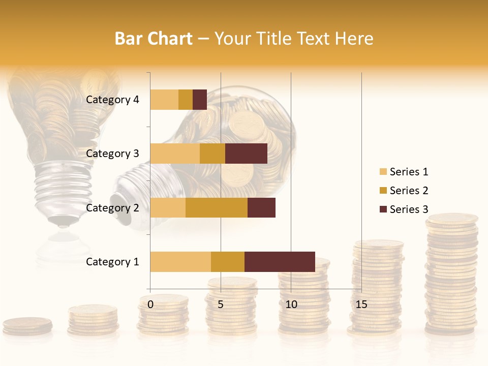 A Light Bulb With Money Coming Out Of It PowerPoint Template