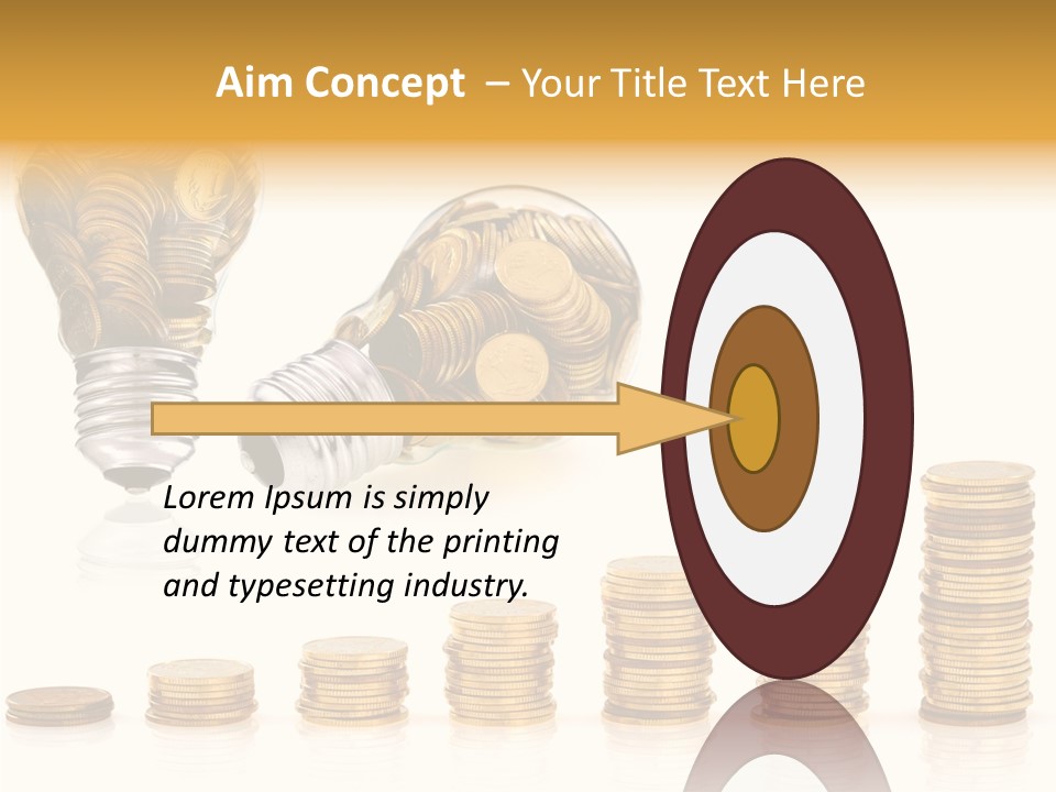 A Light Bulb With Money Coming Out Of It PowerPoint Template