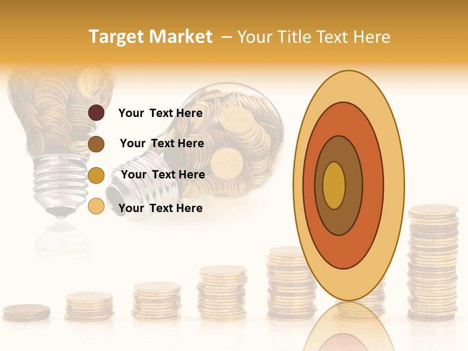 A Light Bulb With Money Coming Out Of It PowerPoint Template