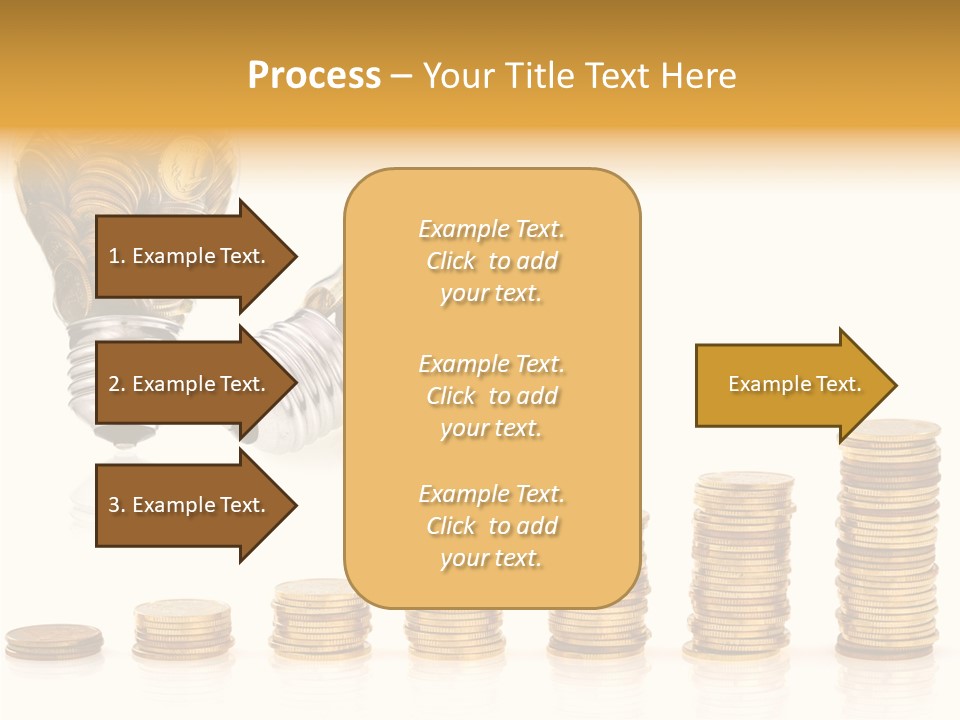 A Light Bulb With Money Coming Out Of It PowerPoint Template