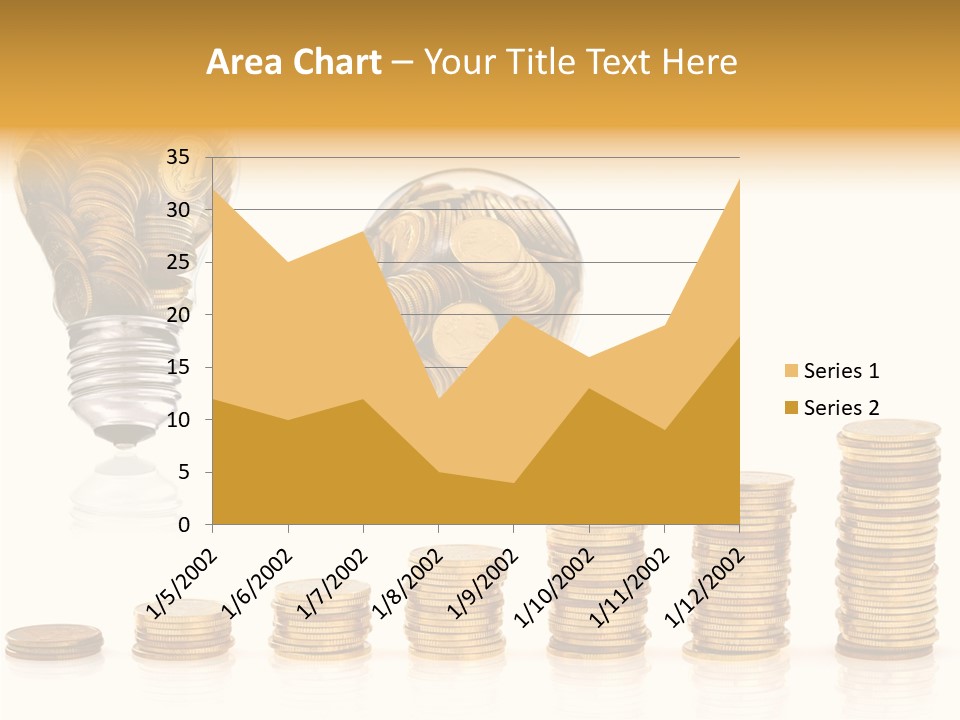 A Light Bulb With Money Coming Out Of It PowerPoint Template