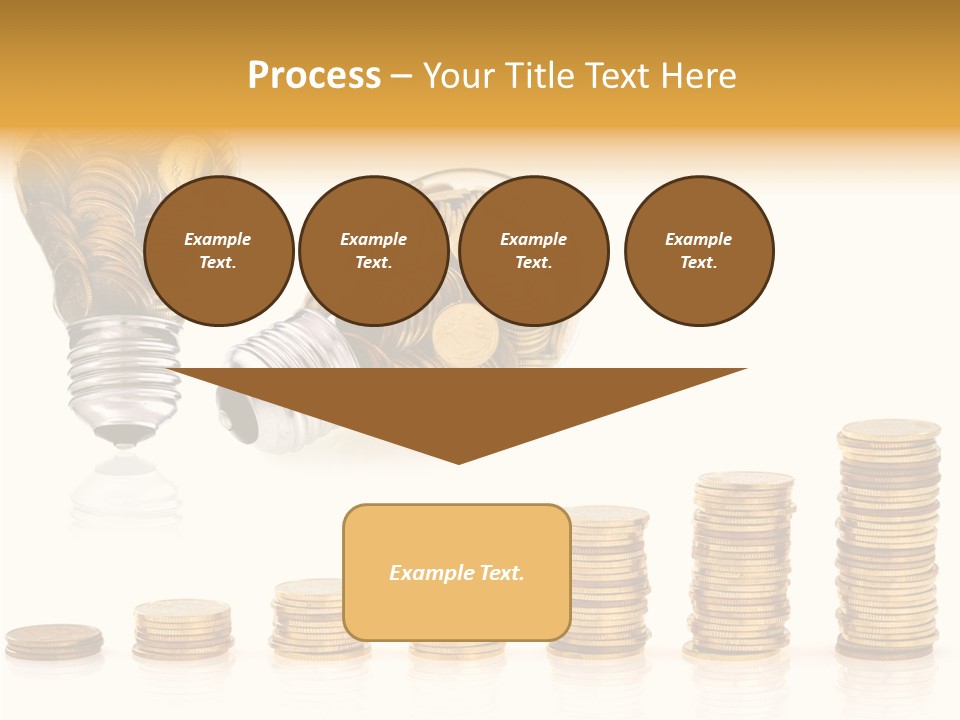 A Light Bulb With Money Coming Out Of It PowerPoint Template