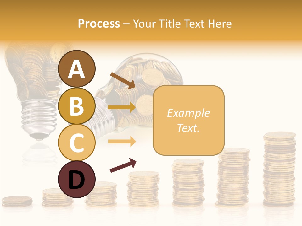 A Light Bulb With Money Coming Out Of It PowerPoint Template