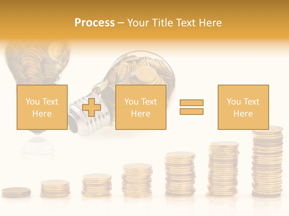 A Light Bulb With Money Coming Out Of It PowerPoint Template