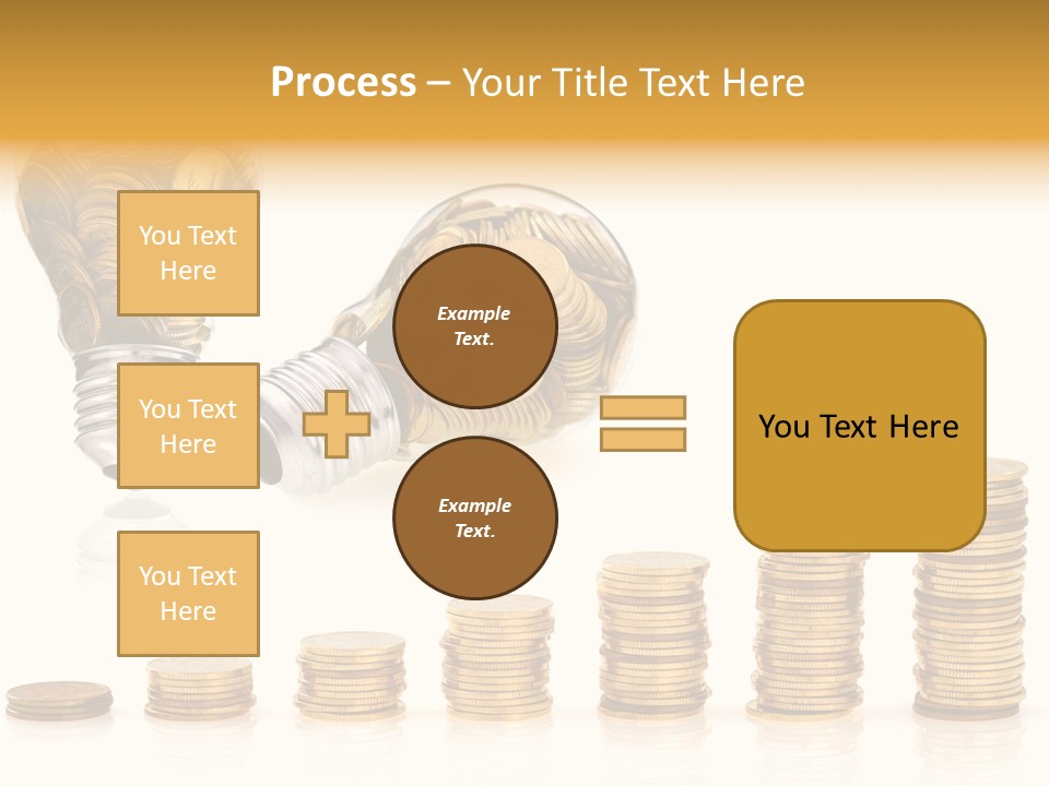 A Light Bulb With Money Coming Out Of It PowerPoint Template