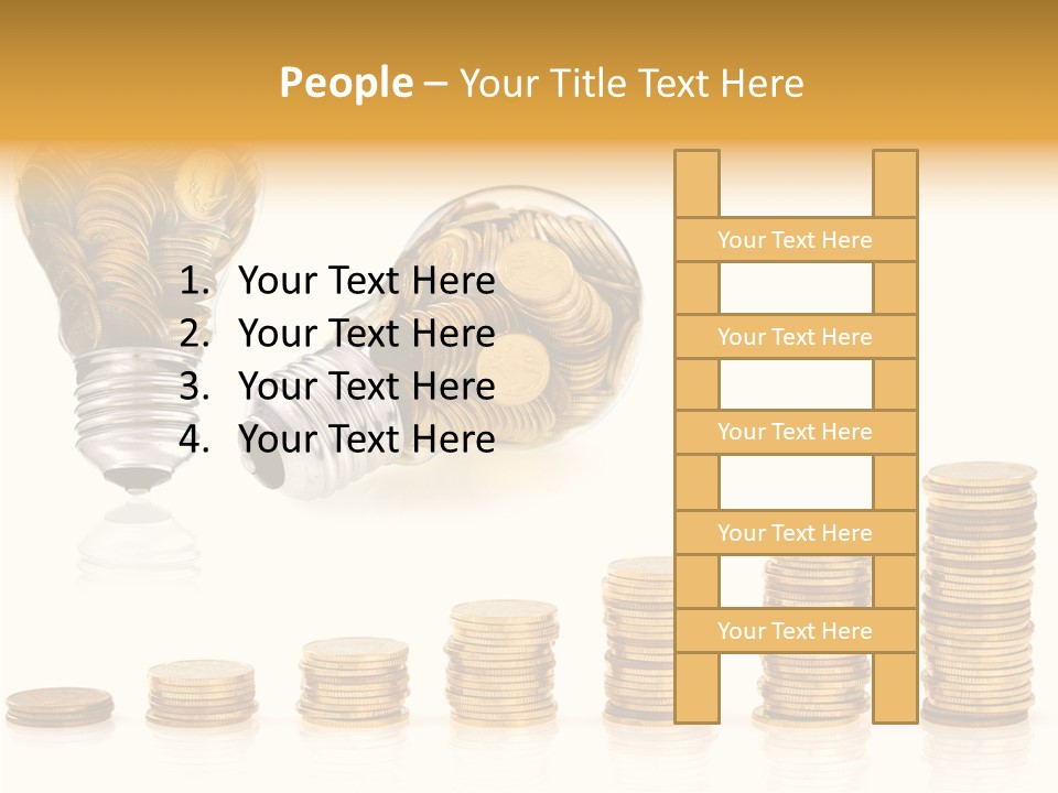 A Light Bulb With Money Coming Out Of It PowerPoint Template