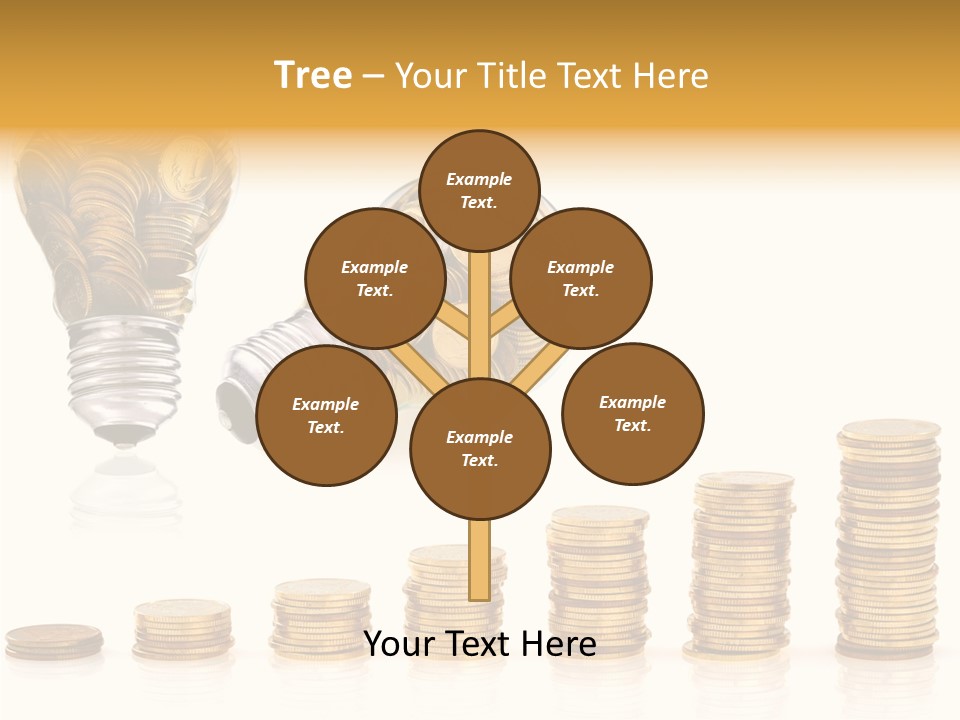 A Light Bulb With Money Coming Out Of It PowerPoint Template