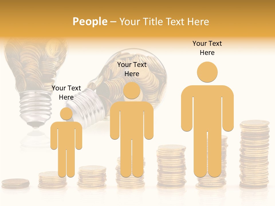 A Light Bulb With Money Coming Out Of It PowerPoint Template