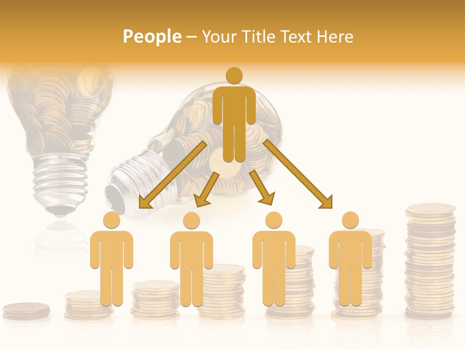 A Light Bulb With Money Coming Out Of It PowerPoint Template