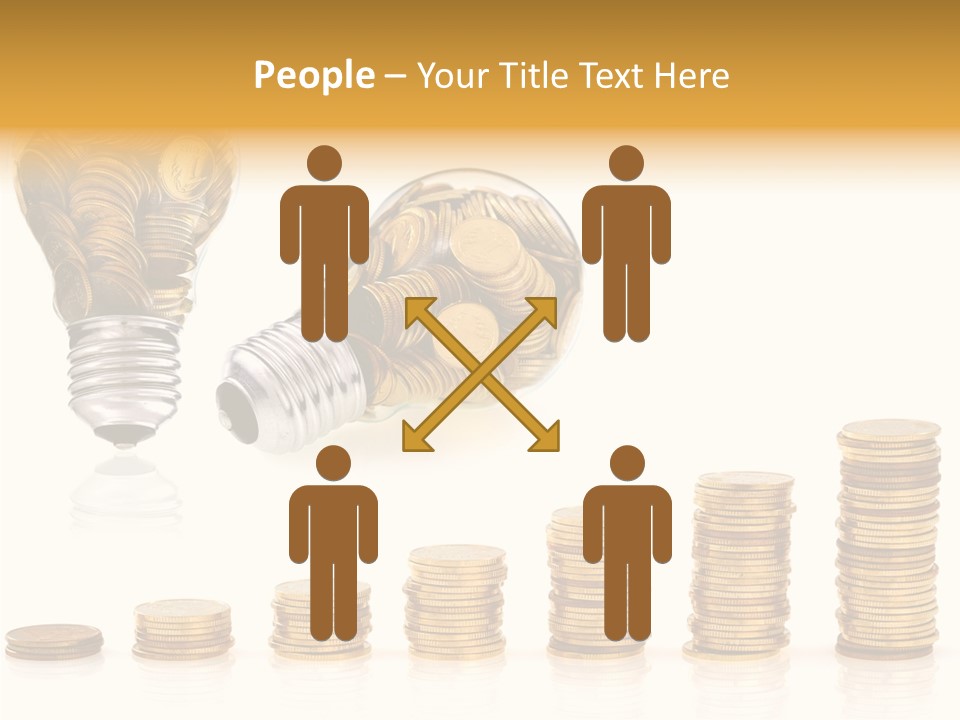 A Light Bulb With Money Coming Out Of It PowerPoint Template